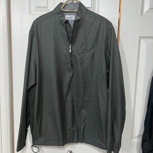 Ashworth Men L Grey 1/4 Zip Golf Windbreaker Pullover Sweater Powder Horn Golf